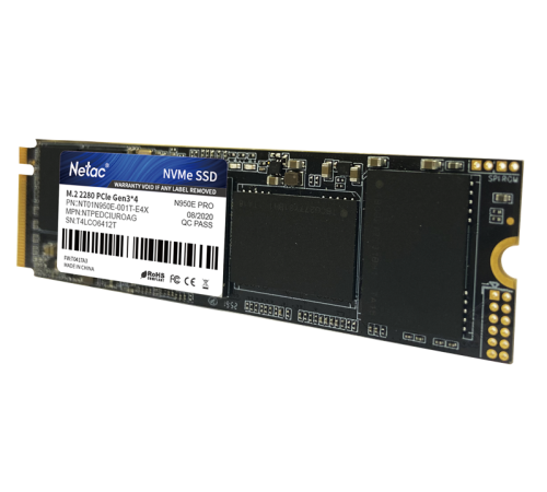 Ssd накопитель Netac SSD N950E Pro PCIe 3 x4 M.2 2280 NVMe 3D NAND 1TB, R/W up to 3350/2800MB/s, 1024MB DRAM buffer, with heat sink, 5y wty (NT01N950E-001T-E4X) Ssd накопитель Netac SSD N950E Pro PCIe 3 x4 M.2 2280 NVMe 3D NAND 1TB, R/W up to 3350/2800MB/s, 1024MB DRAM buffer, with heat sink, 5y wty (NT01N950E-001T-E4X)