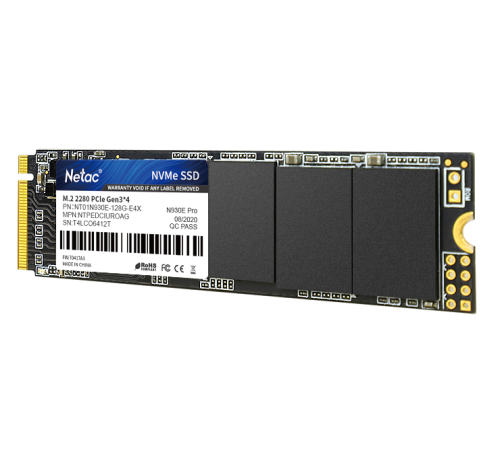Ssd накопитель Netac SSD N930E Pro PCIe 3 x4 M.2 2280 NVMe 3D NAND 128GB, R/W up to 970/650MB/s, 3y wty (NT01N930E-128G-E4X) Ssd накопитель Netac SSD N930E Pro PCIe 3 x4 M.2 2280 NVMe 3D NAND 128GB, R/W up to 970/650MB/s, 3y wty (NT01N930E-128G-E4X)