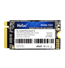 Ssd накопитель Netac SSD N930ES PCIe 3 x2 M.2 2242 NVMe 3D NAND 1TB, R/W up to 1650/1500MB/s, 3y wty (NT01N930ES-001T-E2X)