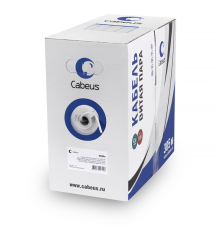 Cabeus UTP-4P-Cat.5e-SOLID-GY-LIGHT Кабель витая пара UTP (U/UTP), категория 5e, 4 пары 0,47мм (24 AWG), PVC нг(А)-LS, серый (305 м) (UTP-4P-Cat.5e-SOLID-GY-LIGHT)