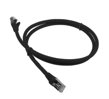 Патч-корд LANMASTER LSZH FTP кат.6A, 0.5 м, черный (LAN-PC45/S6A-0.5-BK)
