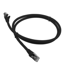 Патч-корд LANMASTER LSZH FTP кат.6A, 0.5 м, черный (LAN-PC45/S6A-0.5-BK)