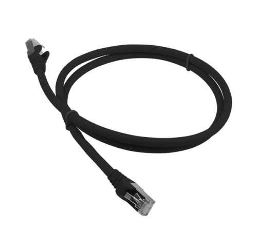 Патч-корд LANMASTER LSZH FTP кат.6A, 0.5 м, черный (LAN-PC45/S6A-0.5-BK)