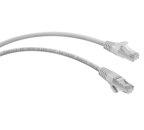 Cabeus PC-SSTP-RJ45-Cat.6a-3m-LSZH Патч-корд S/FTP, категория 6а (10G), 2xRJ45/8p8c, экранированный, серый, LSZH, 3м (PC-SSTP-RJ45-Cat.6a-3m-LSZH) Cabeus PC-SSTP-RJ45-Cat.6a-3m-LSZH Патч-корд S/FTP, категория 6а (10G), 2xRJ45/8p8c, экранированный, серый, LSZH, 3м (PC-SSTP-RJ45-Cat.6a-3m-LSZH)