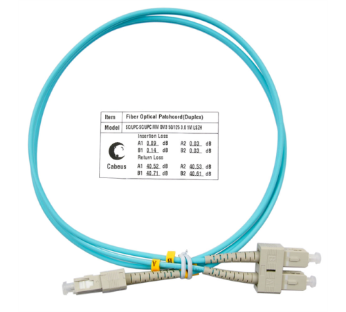 Cabeus FOP-50-SC-SC-1m Шнур оптический duplex SC-SC 50/125 mm OM3 1м LSZH (FOP-50-SC-SC-1m)