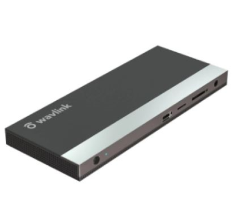 Док-станция Docking Station WAVLINK USB-C GEN2 4K Universal /100W PowerDelivery Include 20V/6.5A Power Adapter/ 4xUSB3.0/1xUSB C/2xDP 4K 60HZ/1xHDMI 4K 60HZ/1xGigabit LAN/1xAudio In/Out/1xSD/Micro SD CardReader (WL-UMD01 Pro)