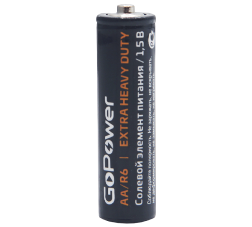 Батарейка GoPower R6 AA Shrink 4 Heavy Duty 1.5V (4/60/1200) Батарейка GoPower R6 AA (00-00015592)