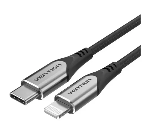 Кабель Vention USB 2.0 CM/Lightning 8M для iPad/iPhone - 1м. Серебристый Vention TACHF
