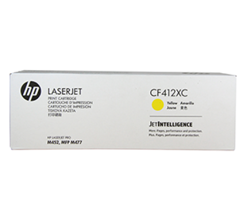 Cartridge HP 410X для CLJ M477/M452/M377dw, желтый (5 000 стр.) (белая упаковка) (CF412XC)