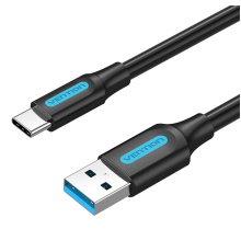Переходник Vention USB 3.0 A Male to C Male Cable 1M Black PVC Type (COZBF)