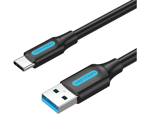 Переходник Vention USB 3.0 A Male to C Male Cable 1M Black PVC Type (COZBF)