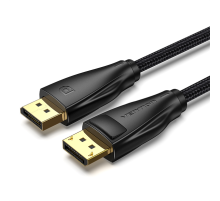 Кабель Vention DP Male to Male Cable 2M Cotton Braided Black (HCCBH)