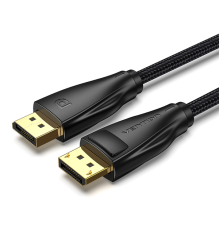 Кабель Vention DP Male to Male Cable 2M Cotton Braided Black (HCCBH)