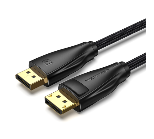 Кабель Vention DP Male to Male Cable 2M Cotton Braided Black (HCCBH) Кабель Vention DP Male to Male Cable 2M Cotton Braided Black (HCCBH)