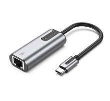 Переходник Vention USB-C to Gigabit Ethernet Adapter 0.15M Gray Aluminum Alloy Type (CFNHB)