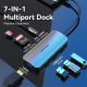 Порт-репликатор Vention USB-C to HDMI/USB 3.0x3/SD/TF/PD Docking Station Gray 0.15M Aluminum Alloy Type (TOJHB)