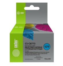 Картридж струйный Cactus CS-C8773 №177 желтый (11.4мл) для HP PS 3213/3313/8253/C5183/C6183/C6283/C7183/C7283/C8183/D7163/D7263/D7363/D7463