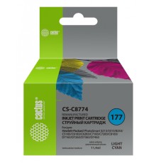 Картридж струйный Cactus CS-C8774 №177 светло-голубой (11.4мл) для HP PS 3213/3313/8253/C5183/C6183/C6283/C7183/C7283/C8183/D7163/D7263/D7363/D7463