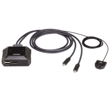 Квм переключатель ATEN 2-Port USB-C 4K DisplayPort Cable KVM Switch (US3312-AT)