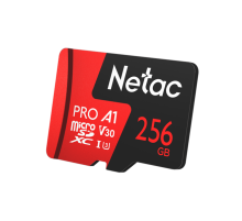 Флеш карта microSDHC 256Gb Class10 Netac NT02P500PRO-256G-R P500 Extreme Pro + adapter