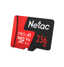 Флеш карта microSDHC 256Gb Class10 Netac NT02P500PRO-256G-R P500 Extreme Pro + adapter