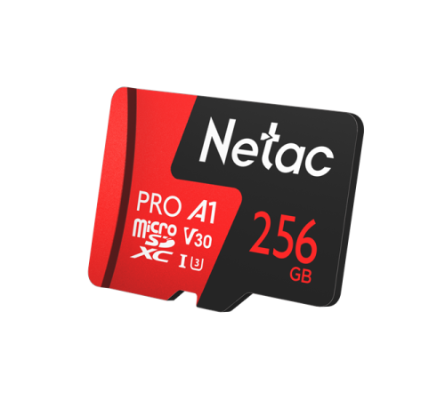 Флеш карта microSDHC 256Gb Class10 Netac NT02P500PRO-256G-R P500 Extreme Pro + adapter