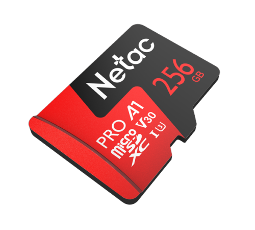 Флеш карта microSDHC 256Gb Class10 Netac NT02P500PRO-256G-R P500 Extreme Pro + adapter