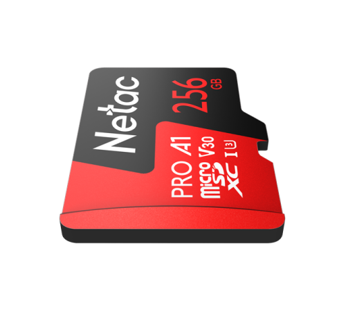 Флеш карта microSDHC 256Gb Class10 Netac NT02P500PRO-256G-R P500 Extreme Pro + adapter