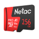 Флеш карта microSDHC 256Gb Class10 Netac NT02P500PRO-256G-R P500 Extreme Pro + adapter