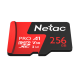 Флеш карта microSDHC 256Gb Class10 Netac NT02P500PRO-256G-R P500 Extreme Pro + adapter