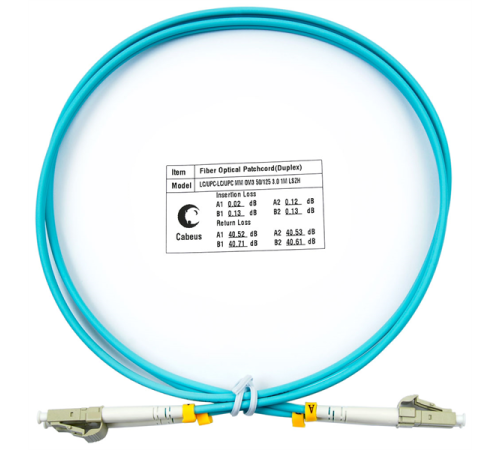 Cabeus FOP-50-LC-LC-1m Шнур оптический duplex LC-LC 50/125 mm OM3 1м LSZH (FOP-50-LC-LC-1m)