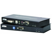 Удлинитель ATEN USB DVI Cat 5 KVM Extender (1024 x 768@60m) (CE600-AT-G)