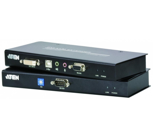 Удлинитель ATEN USB DVI Cat 5 KVM Extender (1024 x 768@60m) (CE600-AT-G)