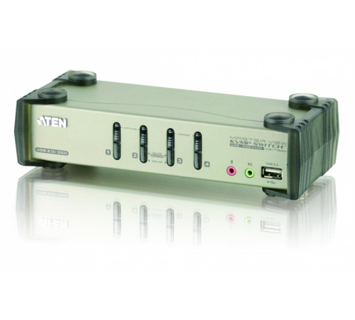 Переключатель электронный ATEN 4-Port PS/2-USB VGA/Audio KVMP™ Switch with OSD (CS1734B-AT-G)