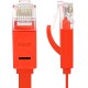 GCR Патч-корд  5.0m, кат.6, PROF, плоский,прямой, UTP, медь, красный, 30 AWG, ethernet high speed 10 Гбит/с, RJ45, T568B (GCR-LNC624-5.0m)