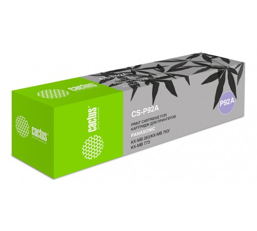 Картридж лазерный Cactus CS-P92A KX-FAT92A7 черный (2000стр.) для Panasonic MB263/MB763/MB773