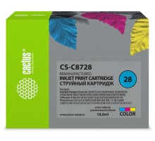Картридж струйный Cactus CS-C8728 №28 многоцветный (18мл) для HP DJ 3320/3325/3420/3425/3520