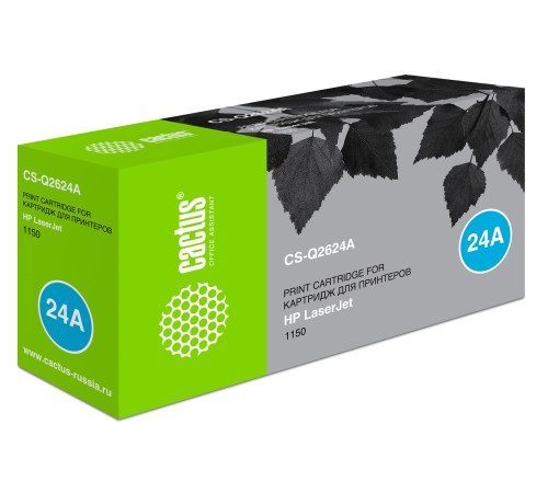 Картридж лазерный Cactus CS-Q2624A Q2624A черный (2500стр.) для HP LJ 1150