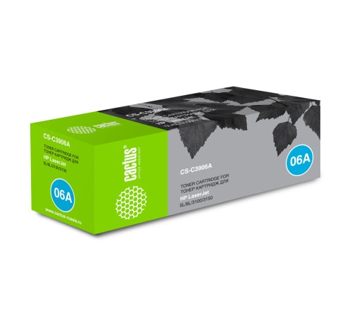 Картридж лазерный Cactus CS-C3906A C3906A черный (2500стр.) для HP LJ 5L/6L/3100/3150