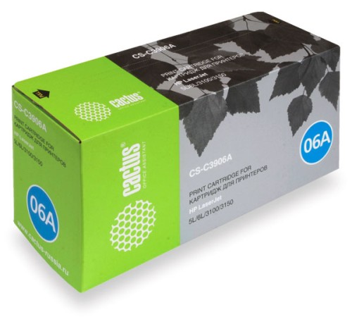 Картридж лазерный Cactus CS-C3906A C3906A черный (2500стр.) для HP LJ 5L/6L/3100/3150