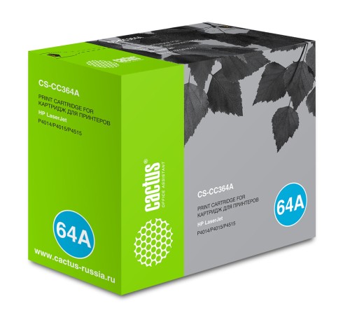 Картридж лазерный Cactus CS-CC364A CC364A черный (10000стр.) для HP LJ P4014/P4015/P4515