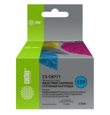 Картридж струйный Cactus CS-C8771 №177 голубой (11.4мл) для HP PS 3213/3313/8253/C5183/C6183/C6283/C7183/C7283/C8183/D7163/D7263/D7363/D7463