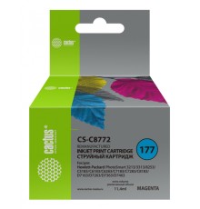 Картридж струйный Cactus CS-C8772 №177 пурпурный (11.4мл) для HP PS 3213/3313/8253/C5183/C6183/C6283/C7183/C7283/C8183/D7163/D7263/D7363/D7463