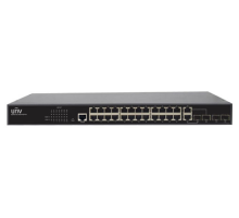 Uniview Коммутатор 24*1000Mbps ports (RJ45)+2*1000Mbps Fiber(SFP) ports+2G Combo portsStandards IEEE802.3, IEEE802.3u, IEEE802.3z,IEEE802.3ab, IEEE802.3xSwitching capacity 56GbpsForwarding performance (NSW5110-24GT4GP-IN)