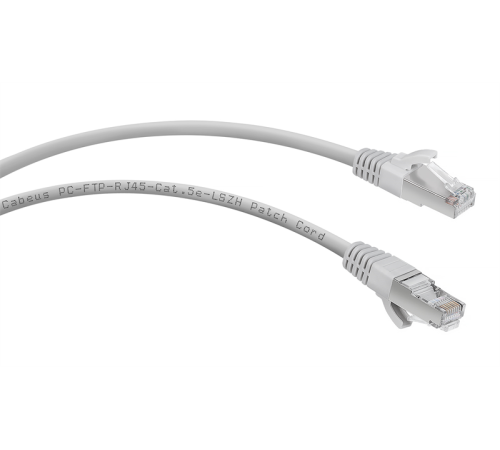Cabeus PC-FTP-RJ45-Cat.5e-5m-LSZH Патч-корд F/UTP, категория 5е, 2xRJ45/8p8c, экранированный, серый, LSZH, 5м (PC-FTP-RJ45-Cat.5e-5m-LSZH) Cabeus PC-FTP-RJ45-Cat.5e-5m-LSZH Патч-корд F/UTP, категория 5е, 2xRJ45/8p8c, экранированный, серый, LSZH, 5м (PC-FTP-RJ45-Cat.5e-5m-LSZH)