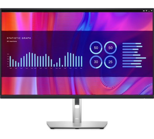 Монитор Dell 31.5" P3223DE CD S/BK (VA; 16:9; 350 cd/m2; 1000:1; 2560x1440; 5ms; 178/178; 2xDP; HDMI, USB-C; 4xUSB; RJ45; Swiv; HAS; Pivot) (P3223DE)