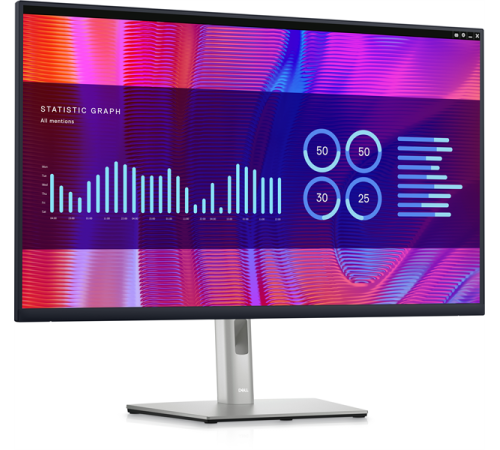 Монитор Dell 31.5" P3223DE CD S/BK (VA; 16:9; 350 cd/m2; 1000:1; 2560x1440; 5ms; 178/178; 2xDP; HDMI, USB-C; 4xUSB; RJ45; Swiv; HAS; Pivot) (P3223DE)