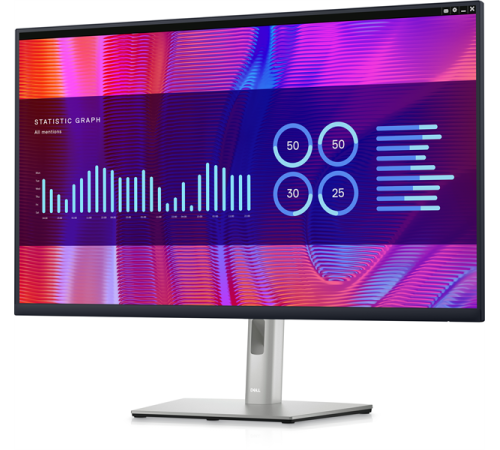 Монитор Dell 31.5" P3223DE CD S/BK (VA; 16:9; 350 cd/m2; 1000:1; 2560x1440; 5ms; 178/178; 2xDP; HDMI, USB-C; 4xUSB; RJ45; Swiv; HAS; Pivot) (P3223DE)