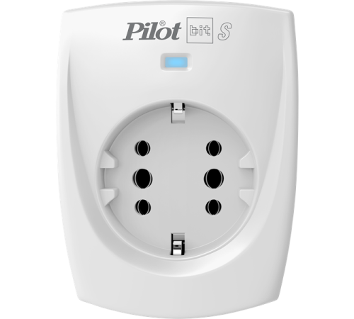 Сетевой фильтр ZIS PILOT BIT S, 1 розетка, 16А/3,5кВт, св.серый (Pilot Bit S)