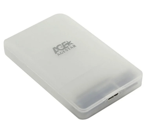 Внешний корпус для hdd AgeStar 3UBCP3 SATA пластик белый 2.5" (3UBCP3 white)